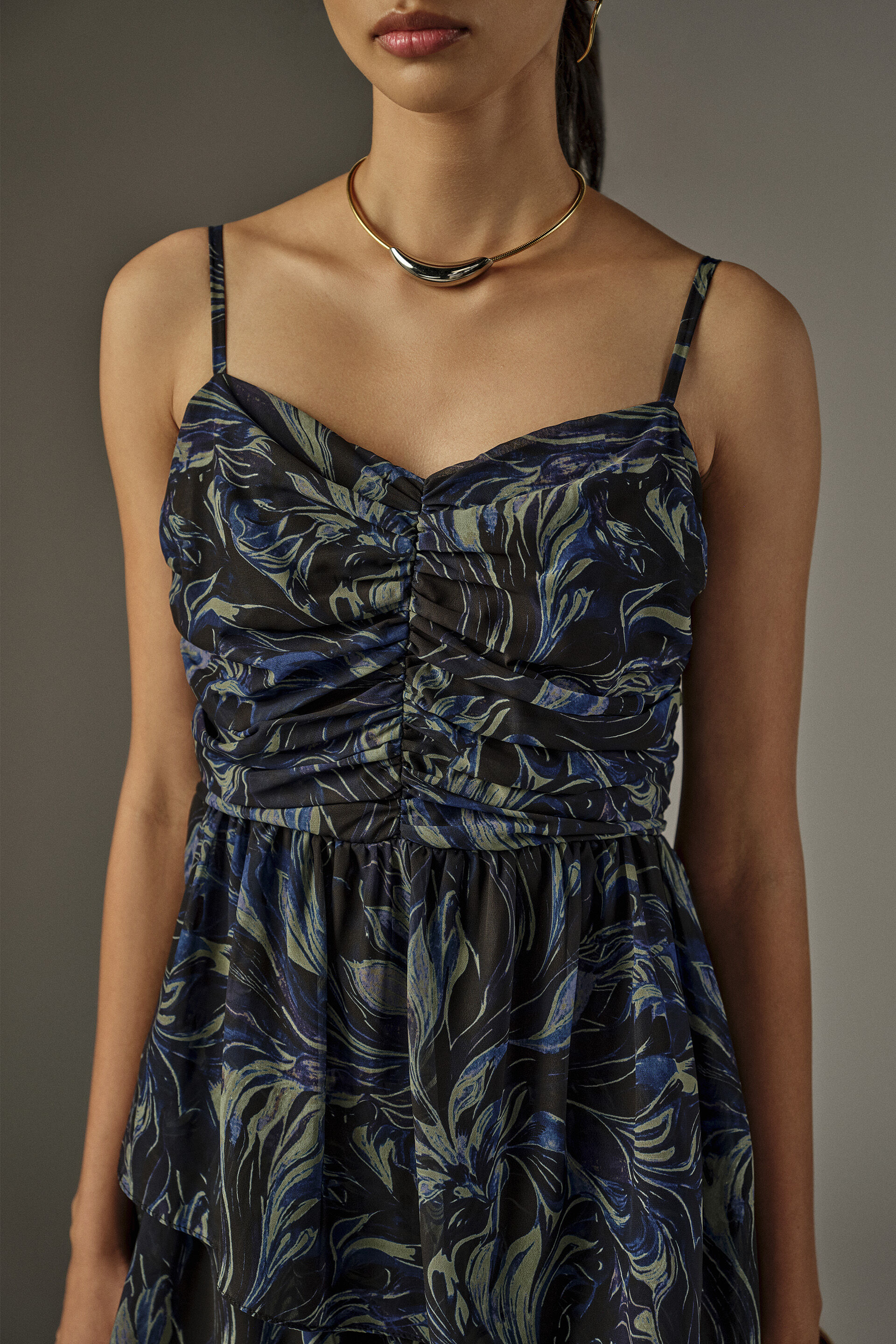 Zephyra Tiered Dress, Blue, image 4